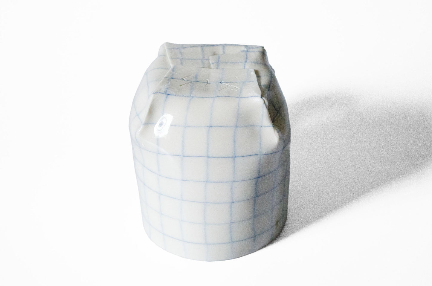 Nerikomi Check Pattern Origami Mug Mug Saori M Stoneware
