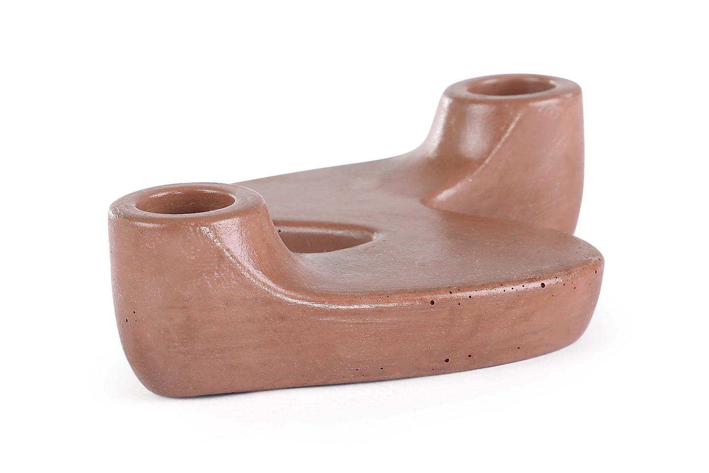 "S" Style Nordic Concrete Candle Holder | Set of 2 | Brown Kitchen essential Casa Amarosa