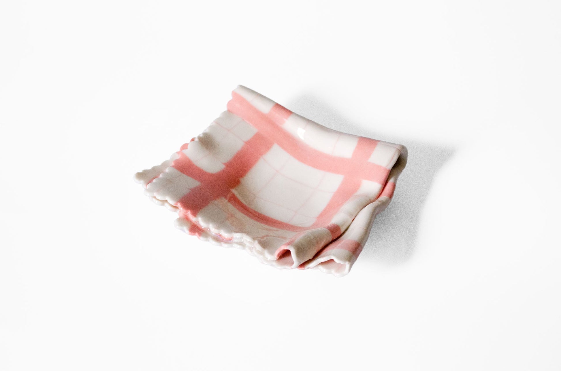 Nerikomi Handkerchief Dish Tray, Dish Saori M Stoneware
