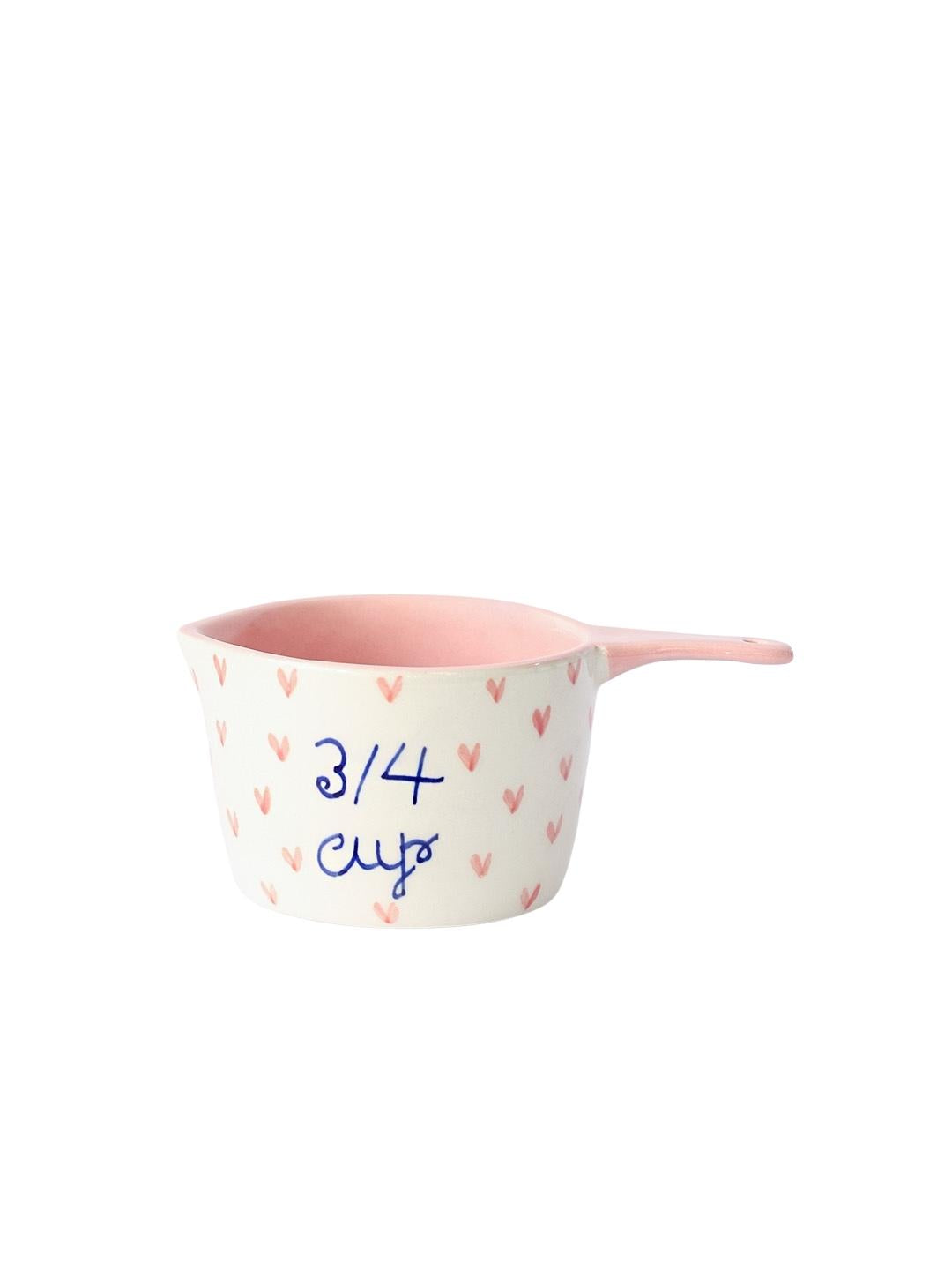 Little Hearts Measuring Ceramic Cups | Set of 4 Measuring cup Casa Amarosa