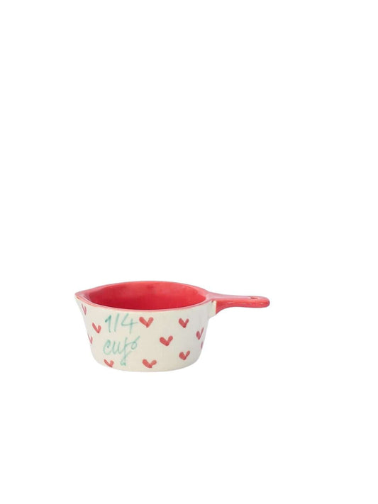 Little Hearts Measuring Ceramic Cups | Set of 4 Measuring cup Casa Amarosa