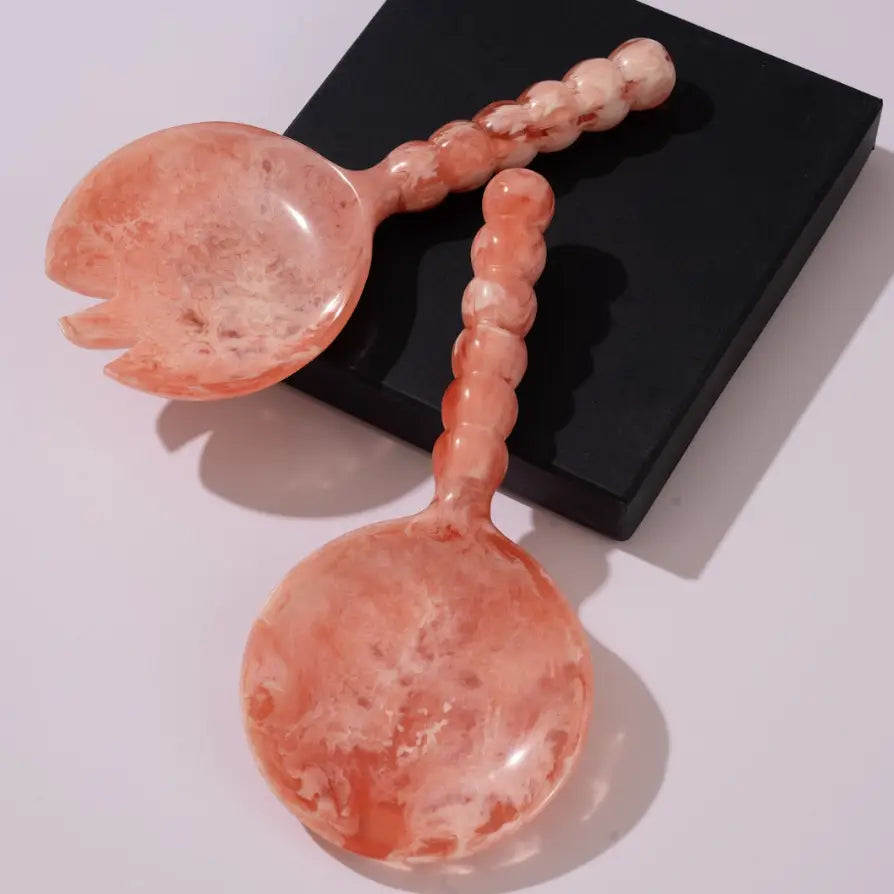 Resin Salad Server-Pink (Set of 2), 4.10 x 8.75 inches Kitchen essential Casa Amarosa