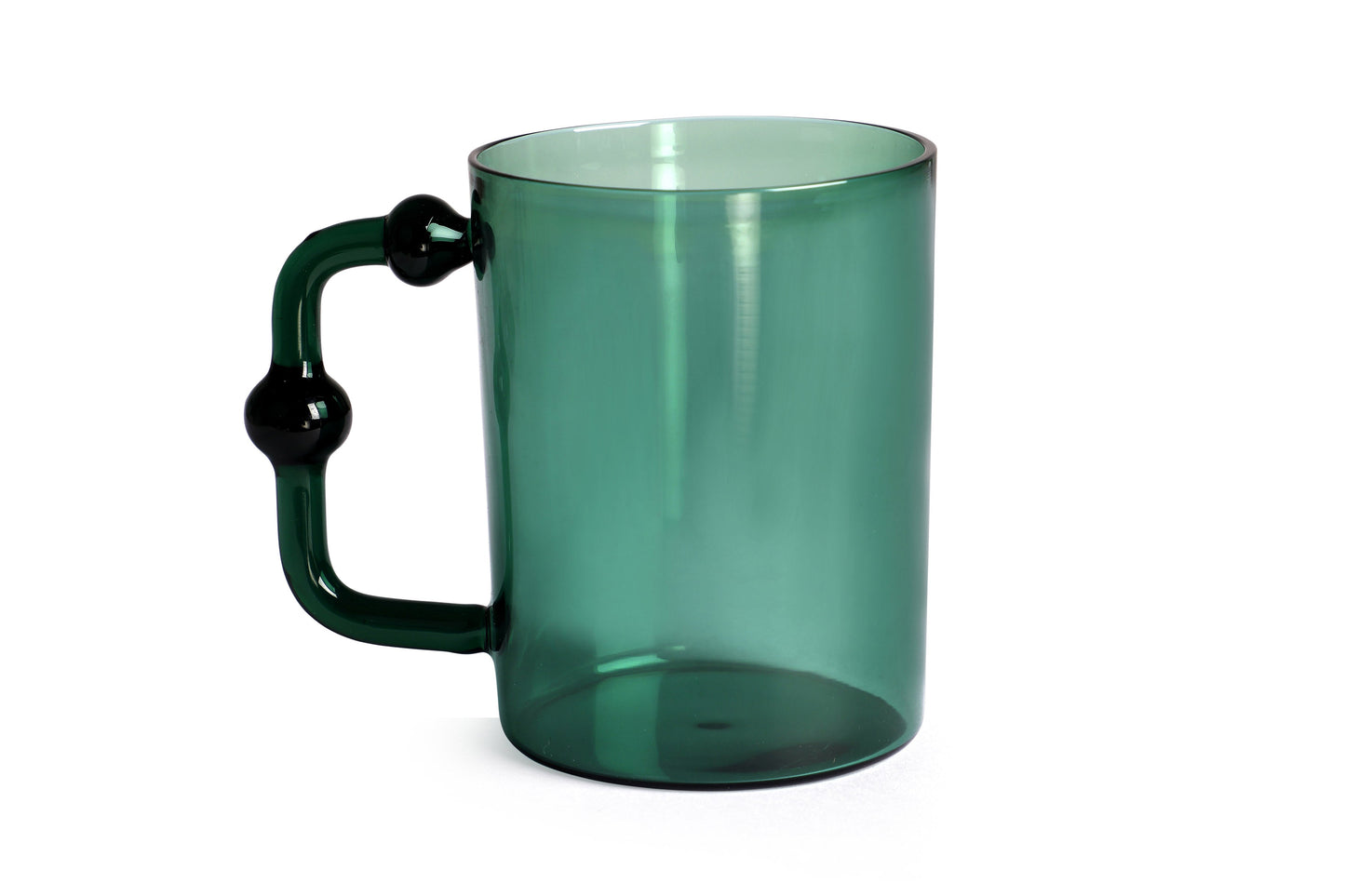 Colored Handblown Drinkware Mug | Set of 4 | Teal Mug Casa Amarosa