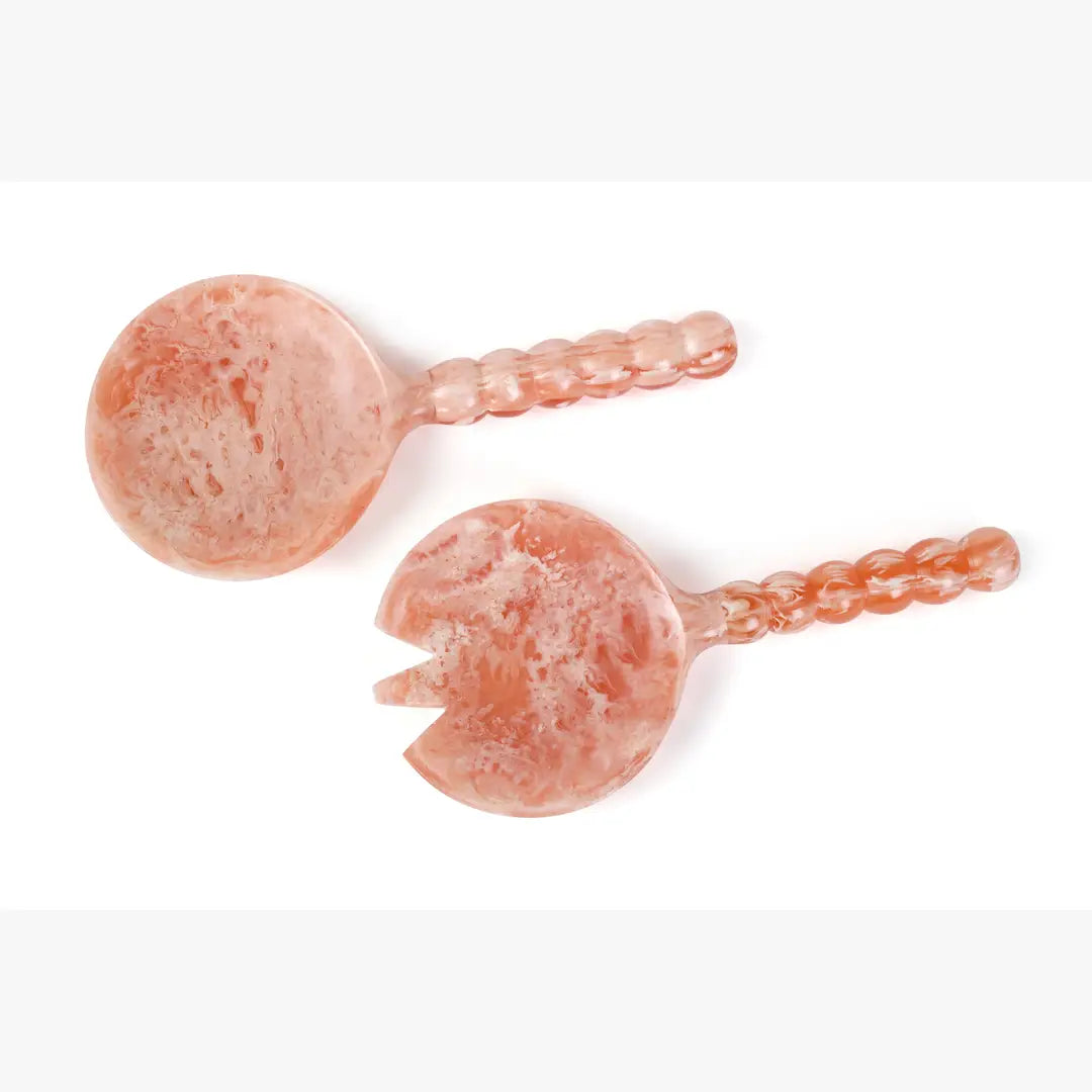 Resin Salad Server-Pink (Set of 2), 4.10 x 8.75 inches Kitchen essential Casa Amarosa