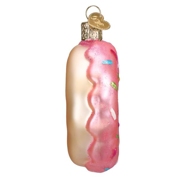 Pink Sprinkles Donut Ornament featuring glossy frosting and colorful sprinkles for festive decor, artisan handcrafted charm.