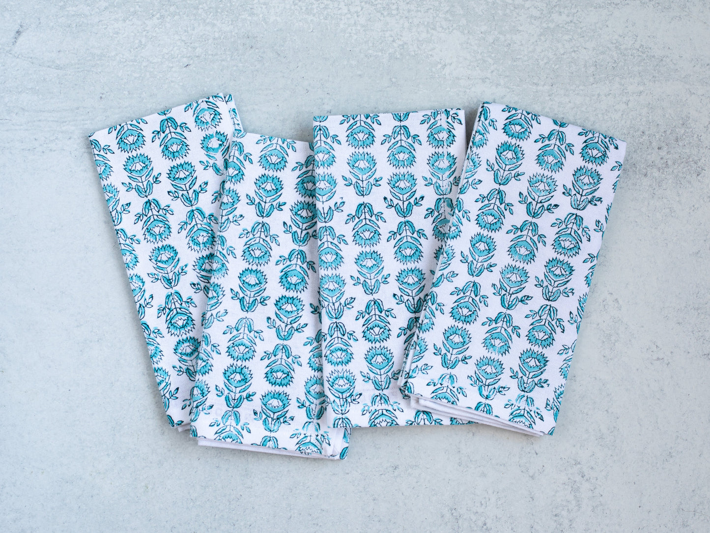 Protea Dinner Napkins Set | Midnight & Saltwater The Mended Company