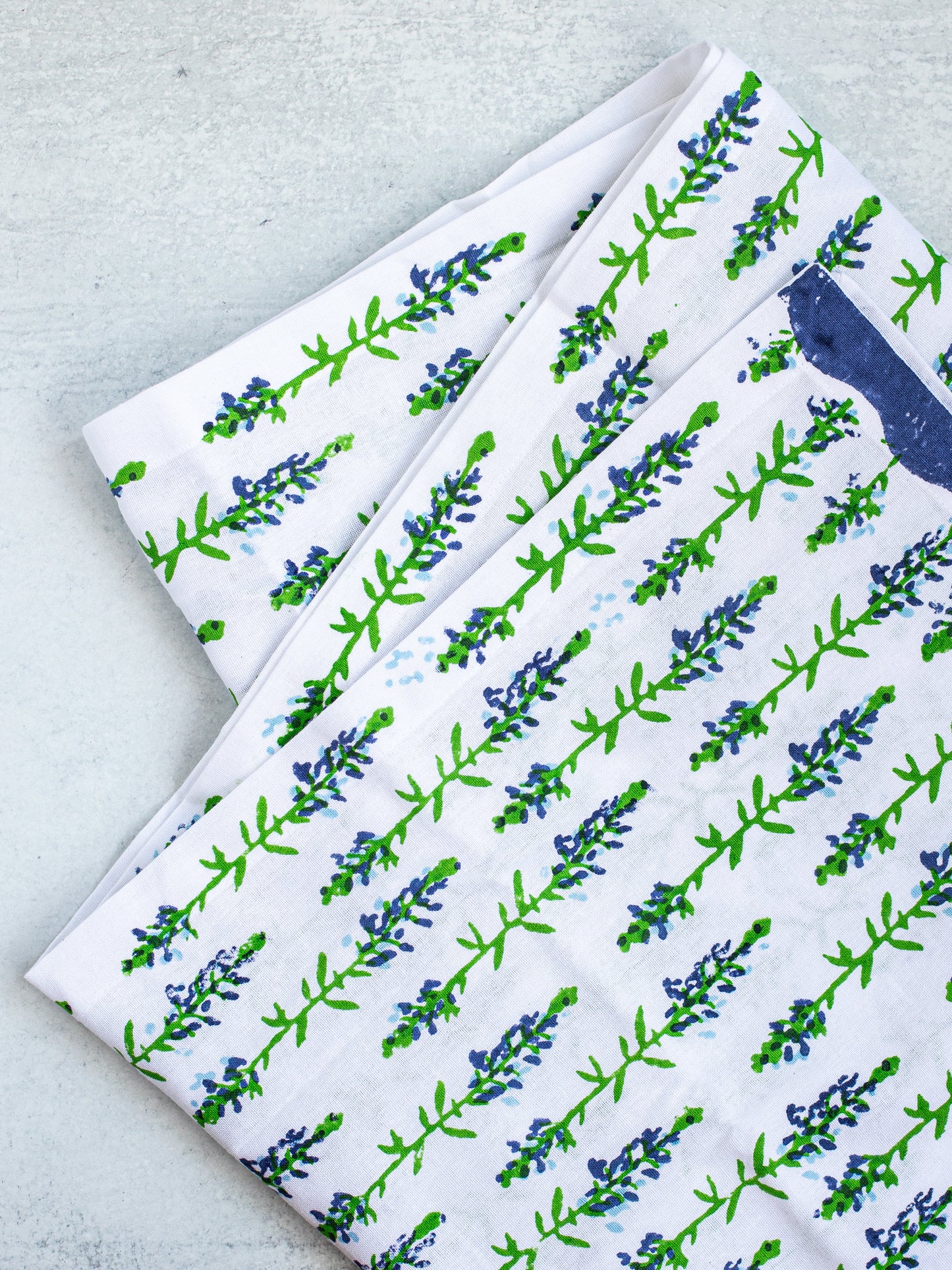 Bluebonnets Table Runner | Periwinkle, Vine & Uniform Blue The Mended Company