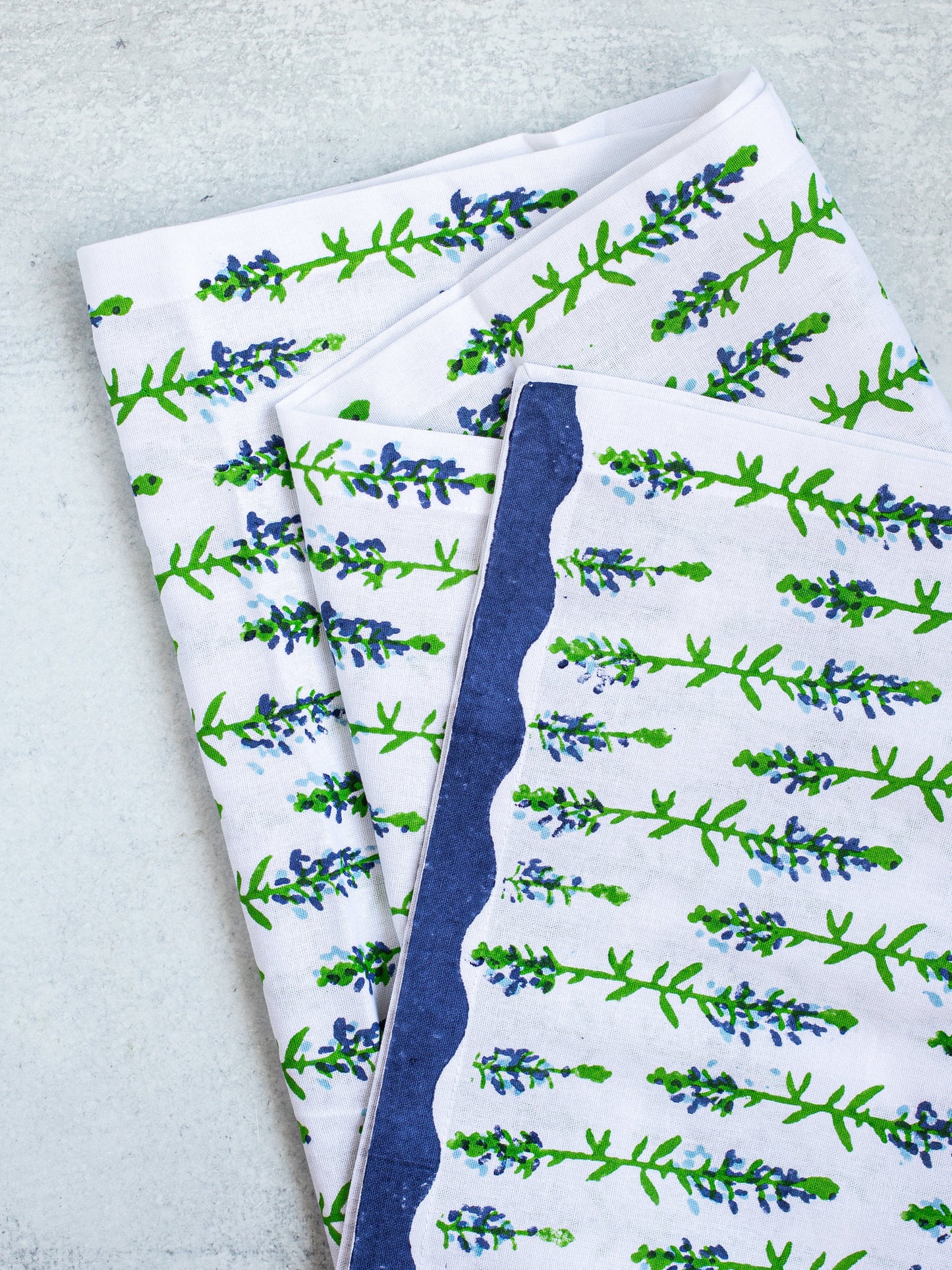 Bluebonnets Table Runner | Periwinkle, Vine & Uniform Blue The Mended Company