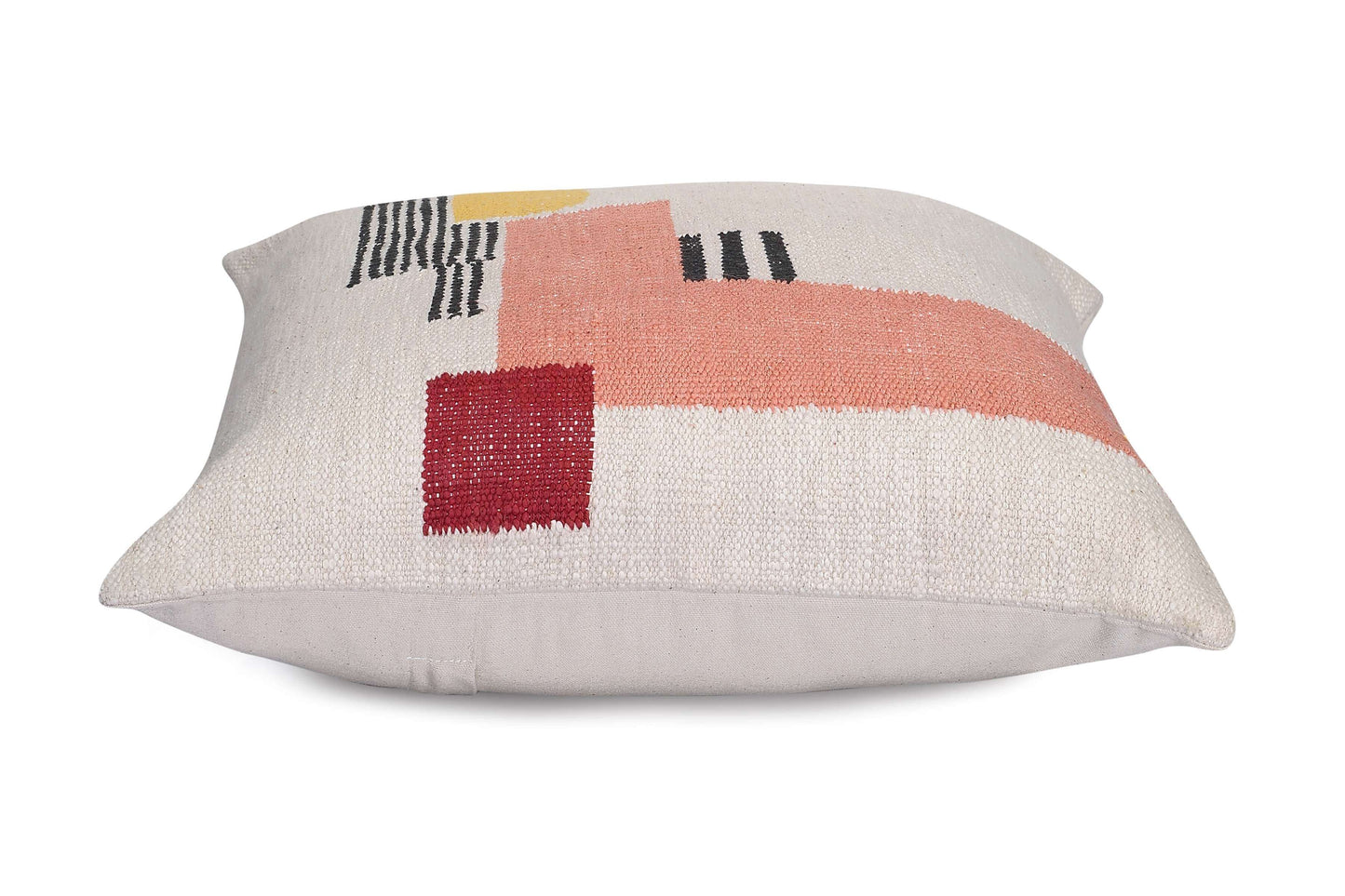 Rani Handwoven Patch Pillow | Pink Cushion Casa Amarosa