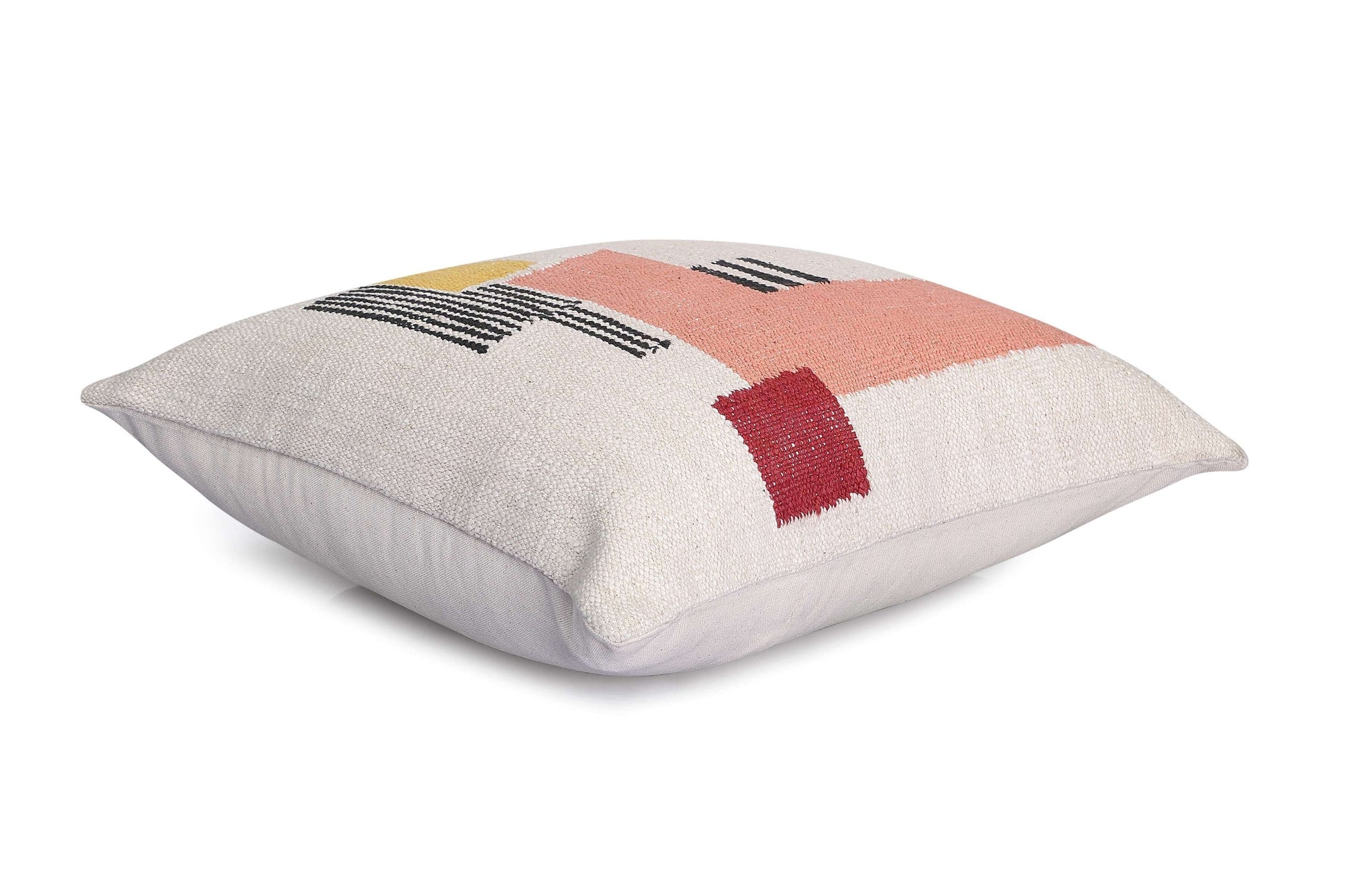 Rani Handwoven Patch Pillow | Pink Cushion Casa Amarosa