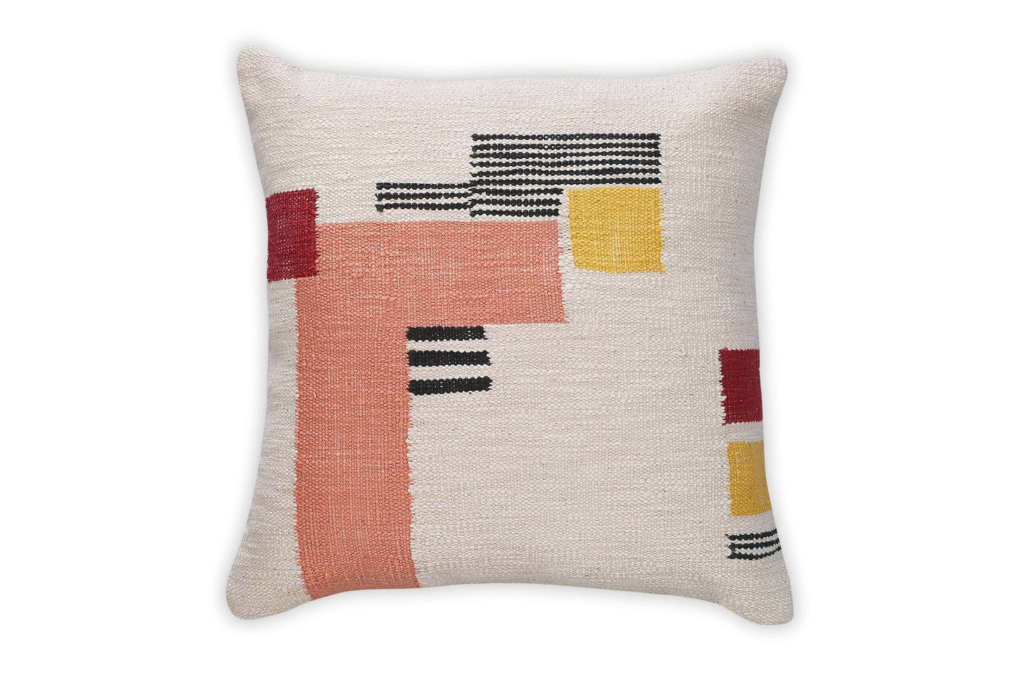Rani Handwoven Patch Pillow | Pink Cushion Casa Amarosa