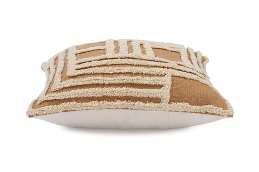 Rekha Cross Tufted Pillow | Clay Cushion Casa Amarosa