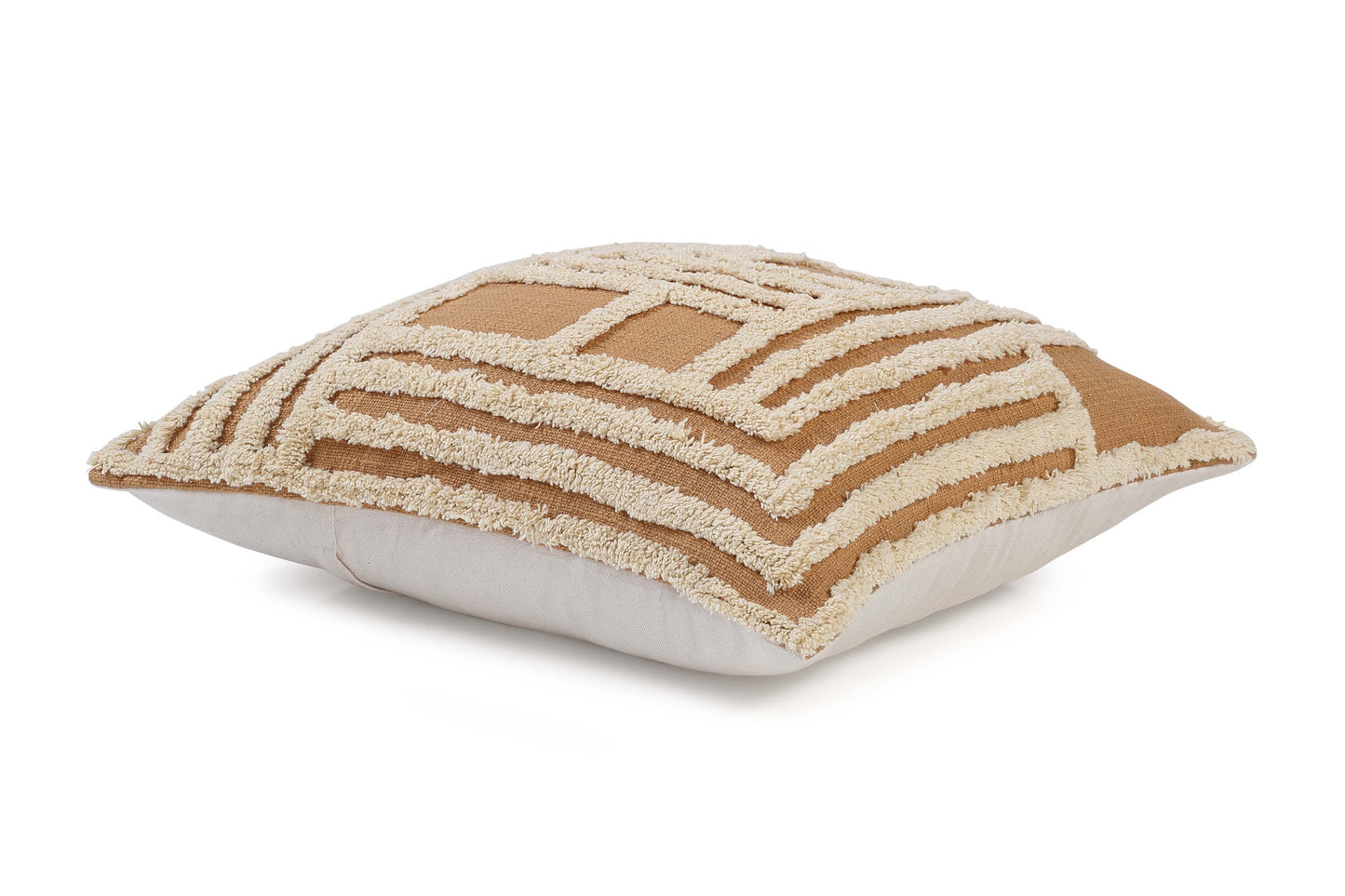 Rekha Cross Tufted Pillow | Clay Cushion Casa Amarosa