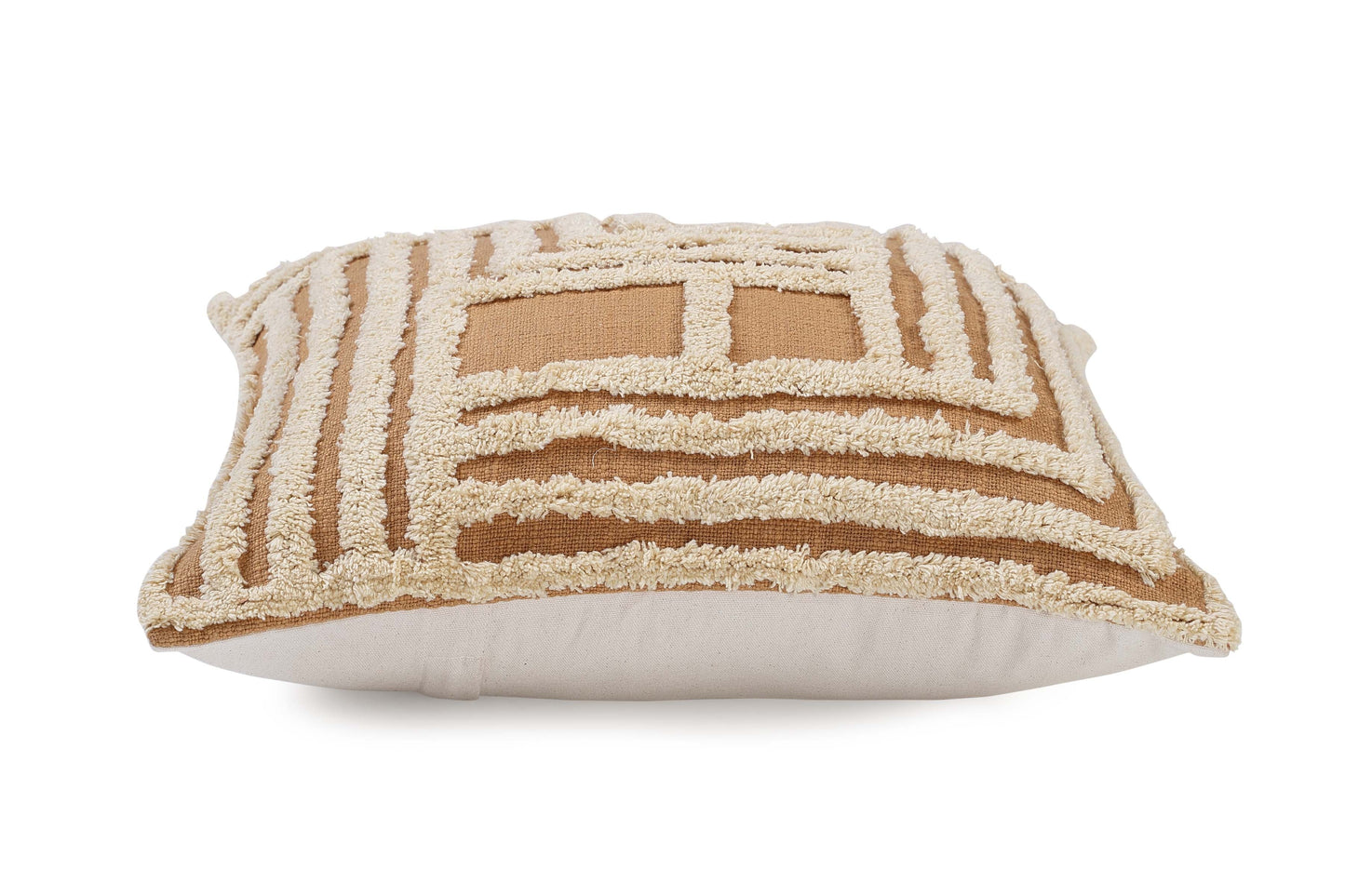 Rekha Cross Tufted Pillow | Clay Cushion Casa Amarosa