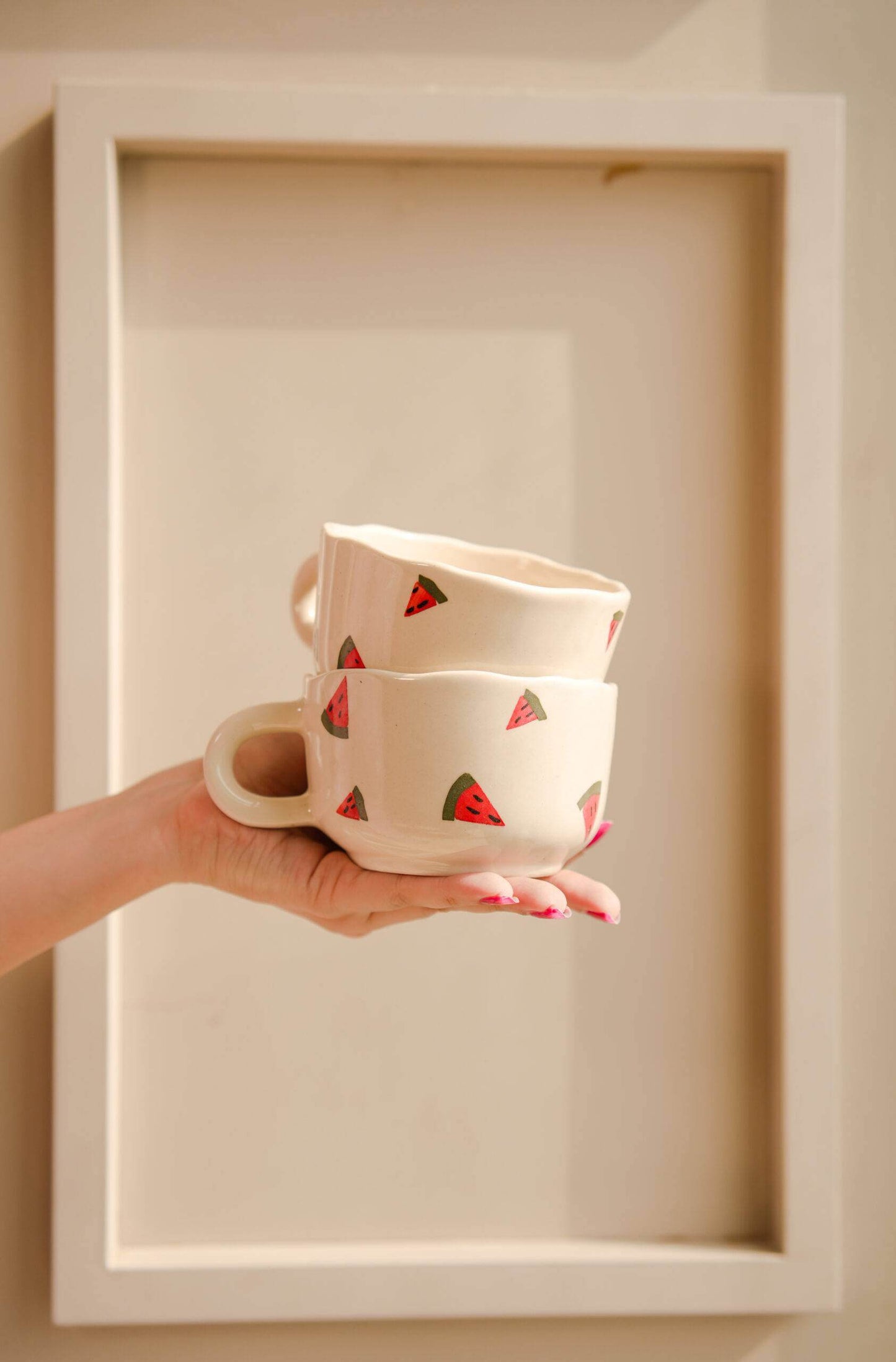 Ceramic Watermelon Coffee Cup | Set of 4 cups Casa Amarosa