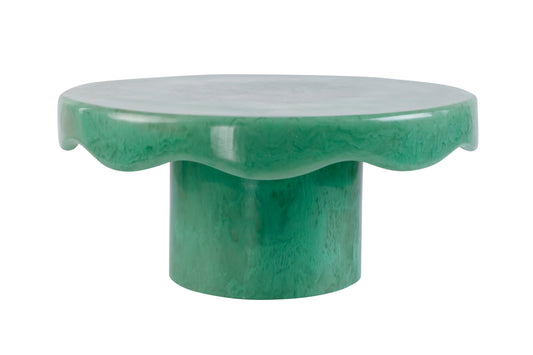 Scallop Resin Cake Stand | Green Cake stand Casa Amarosa