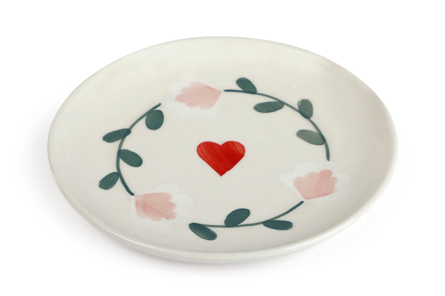 Ceramic Dessert Plate | Set of 4 | Amour Petal Plate Casa Amarosa