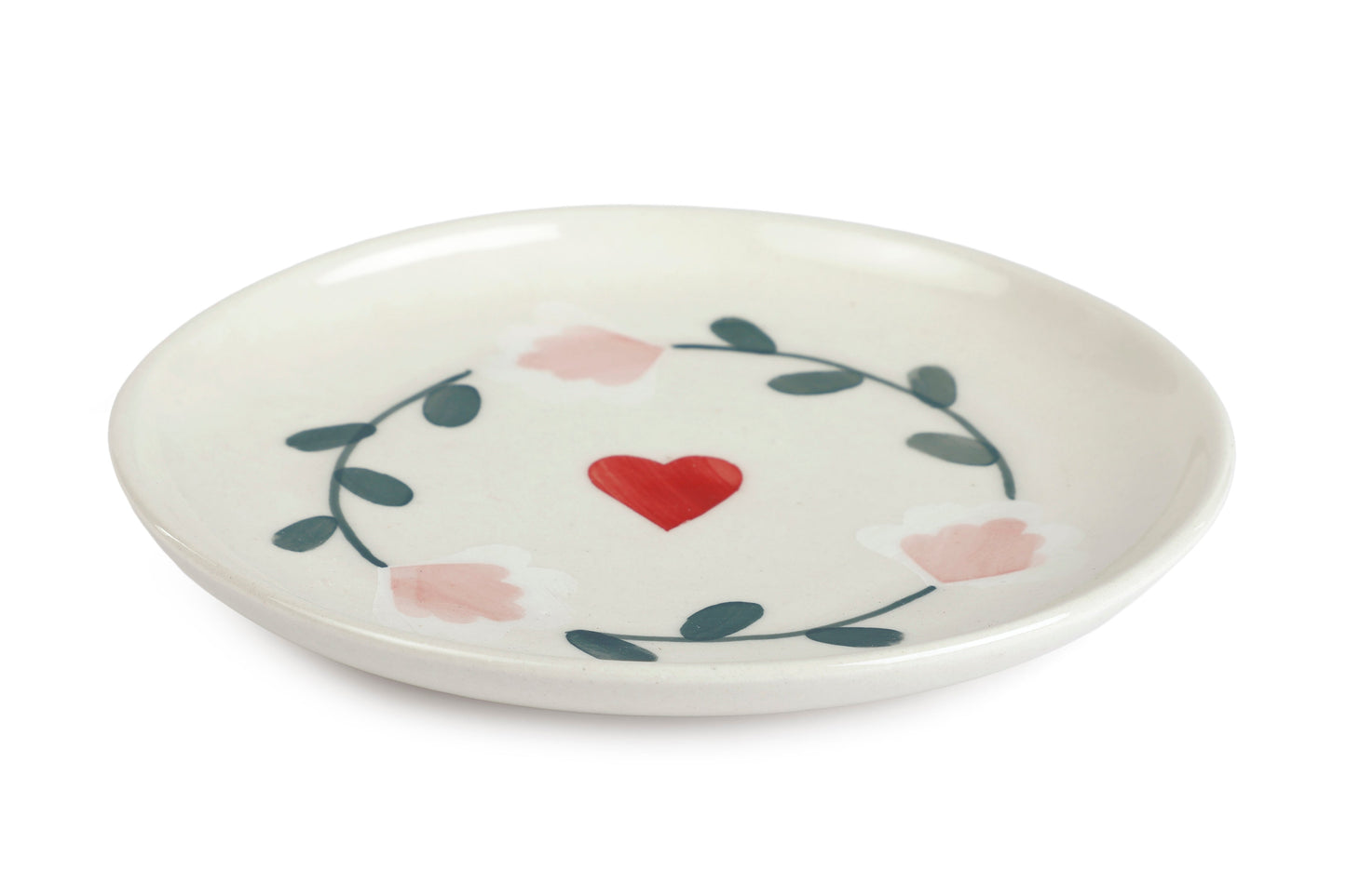 Ceramic Dessert Plate | Set of 4 | Amour Petal Plate Casa Amarosa