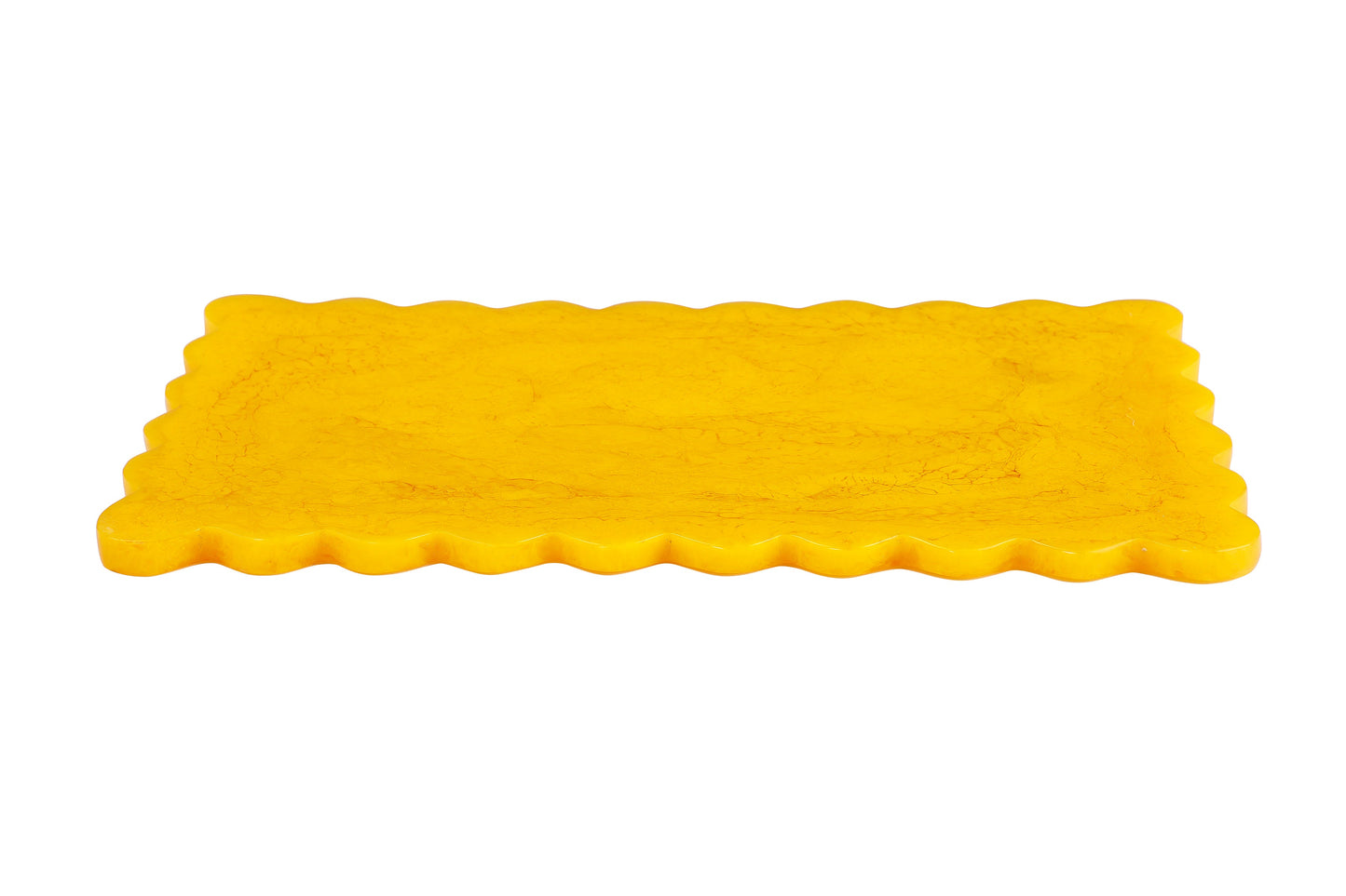 Scallop Rectangular Resin Cheese Board | Mustard cheese board Casa Amarosa