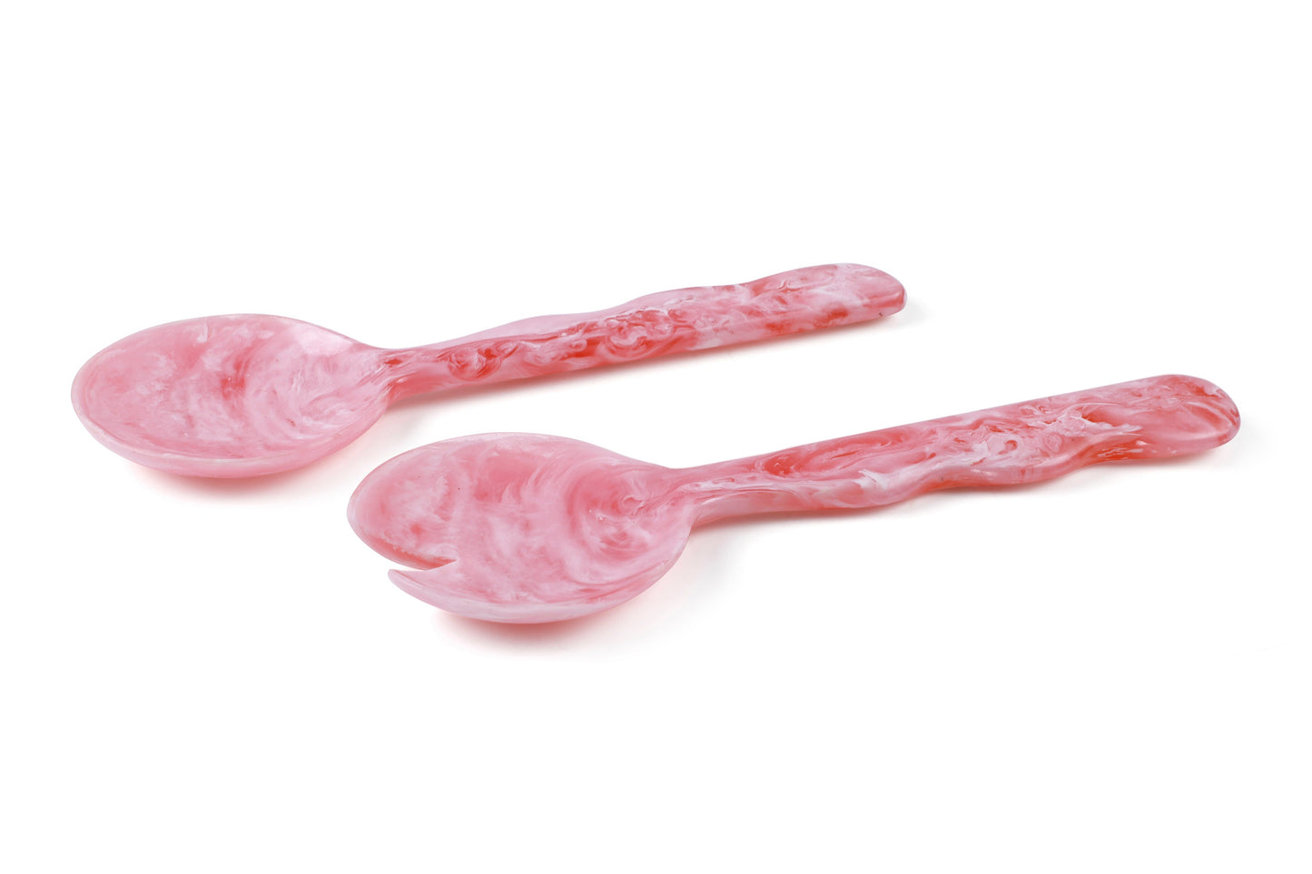Resin Salad Server Set of 2 | Pink salad server Casa Amarosa