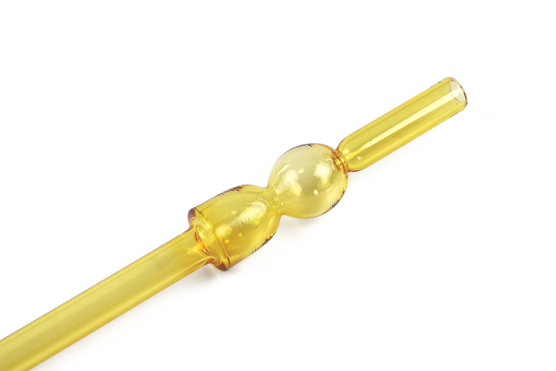 Glass Straw -Yellow (Set of 6), 8 x 1 Inches straw Casa Amarosa