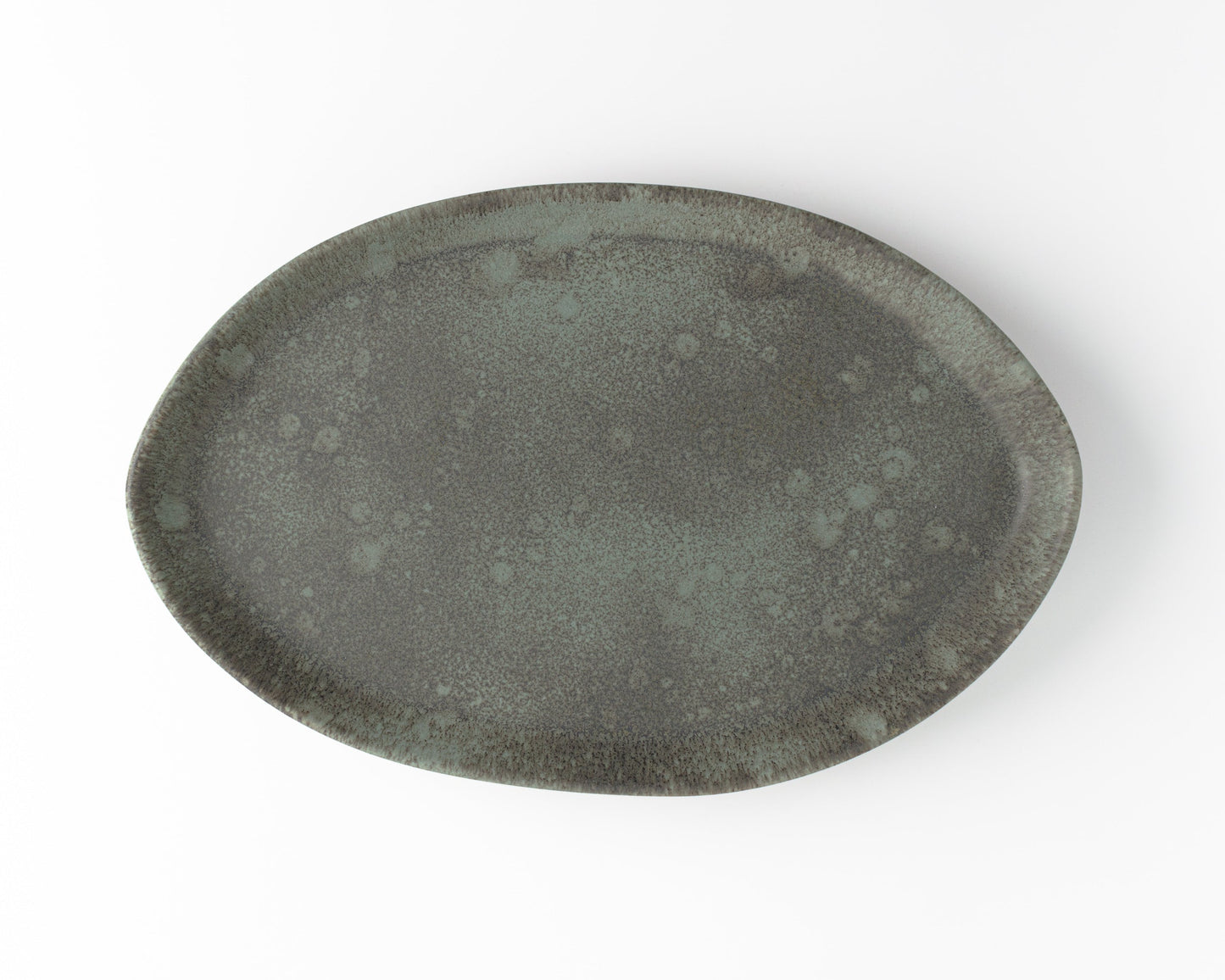 Porcelain Oval Platter Serving Haand Concrete