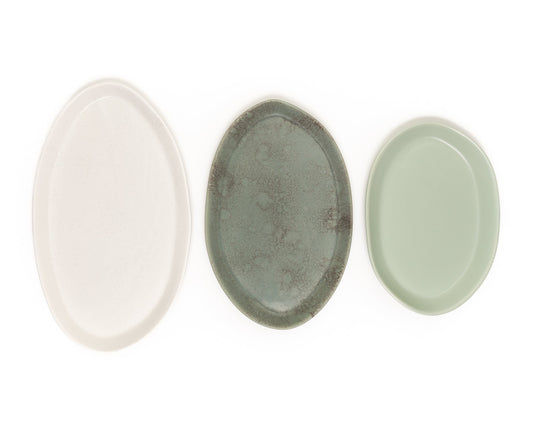 3 Piece Serving Platter Set Set Haand Oslo