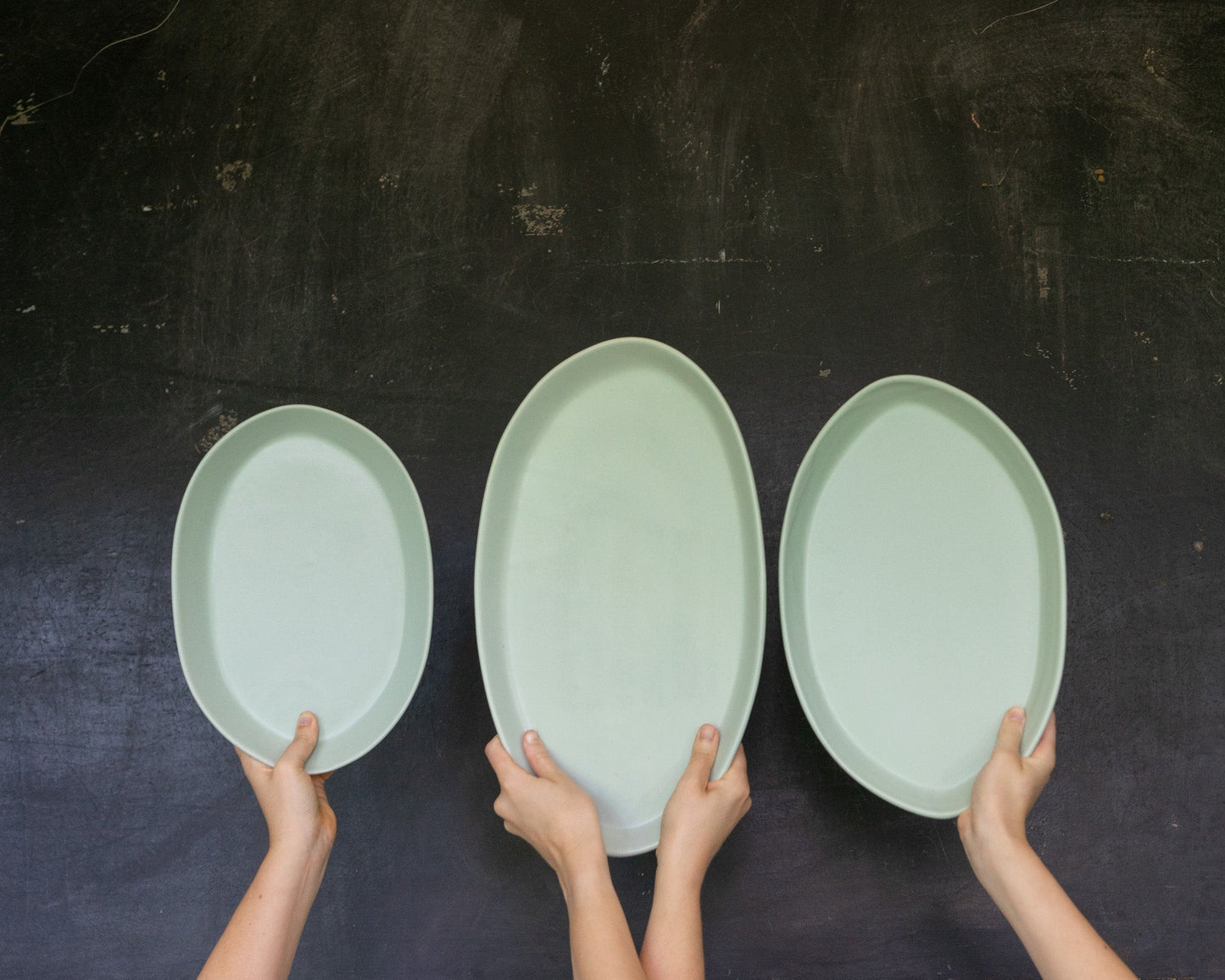 3 Piece Ceramic Serving Platter Set