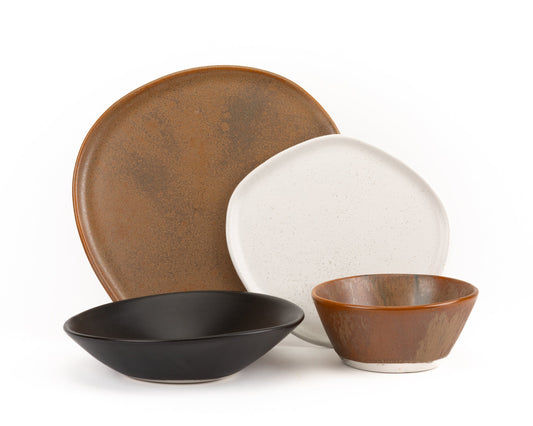 4 Piece Ripple Dinner Setting Set Haand Piedmont