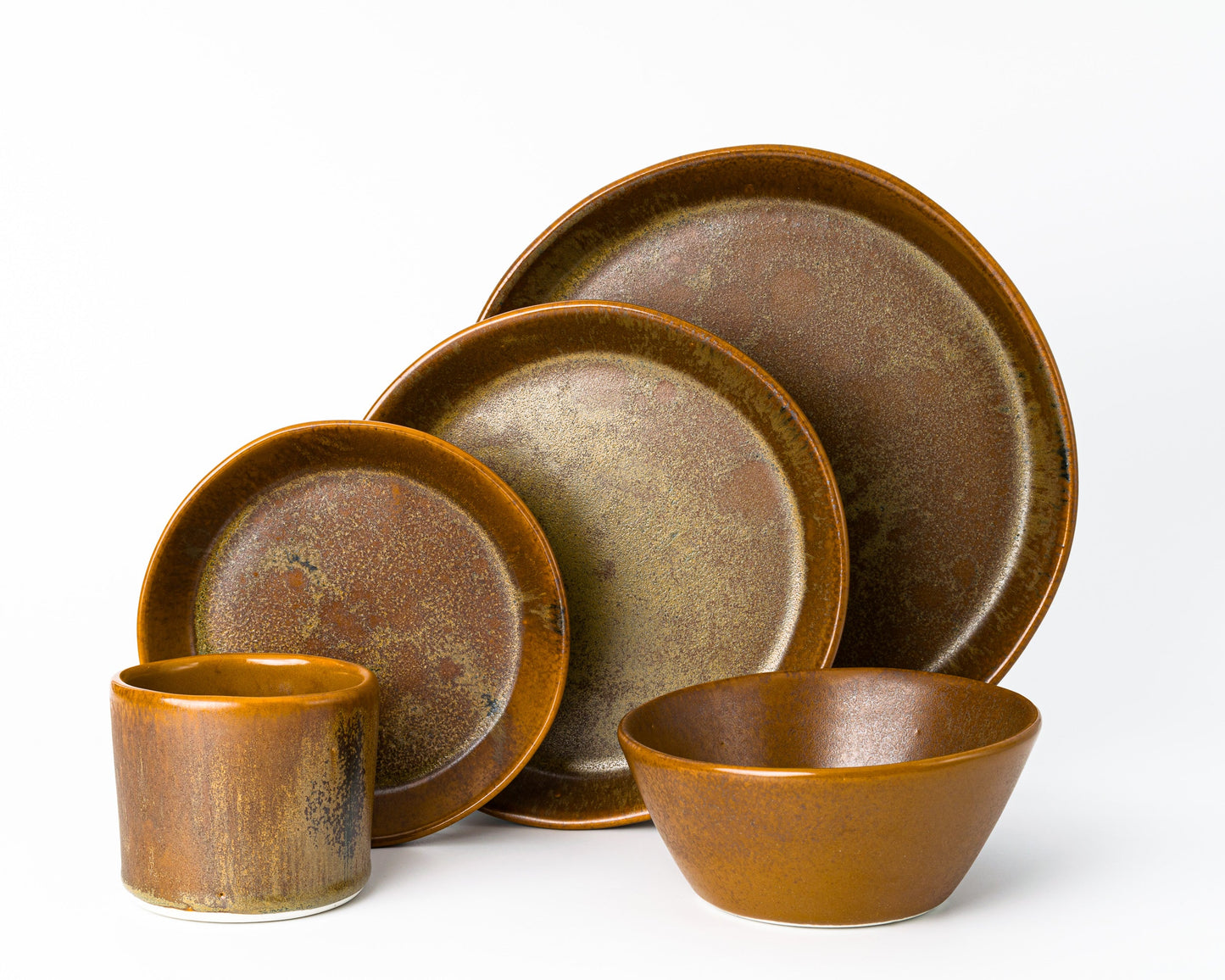 5 Piece Skali Coupe Dinner Setting Set Haand Burl