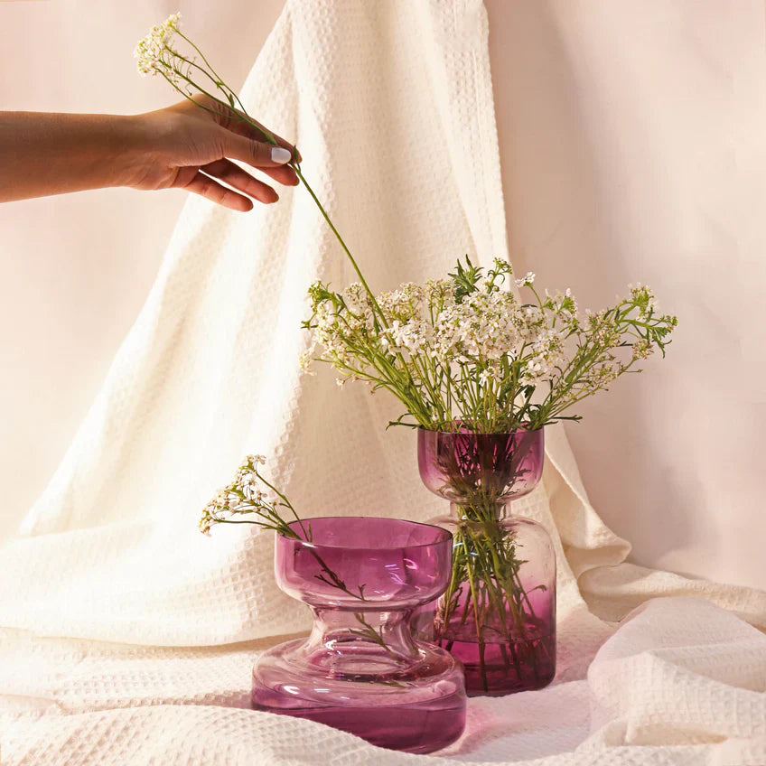 Slate Pink Handblown Glass Vase | Tall vase Casa Amarosa