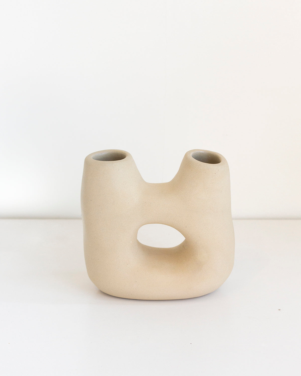 Dual Clay Vase - Natural Vases atacama home
