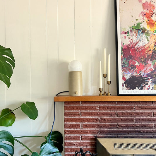 Pillar Lamp in Dune | Handcrafted Ceramic Lamp