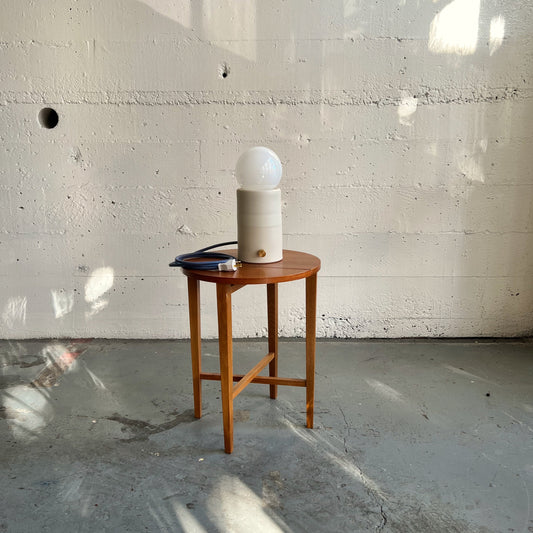 Pillar Lamp in Bone | Handcrafted Ceramic Table Lamp