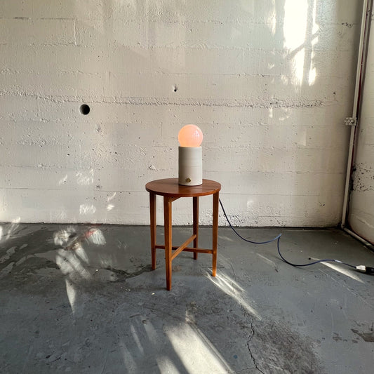 Pillar Lamp in Bone | Handcrafted Ceramic Table Lamp