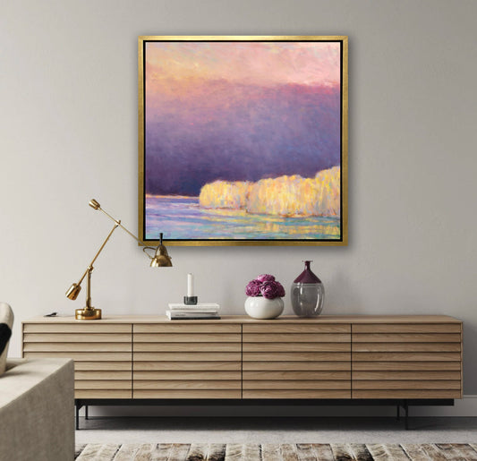 Lake Haze | Yellow | Limited Edition Canvas Print