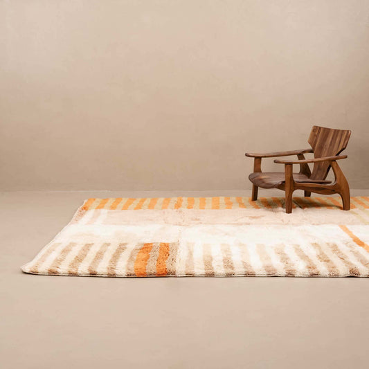 Defragmented Sunset | Luxury Shag Moroccan Rug