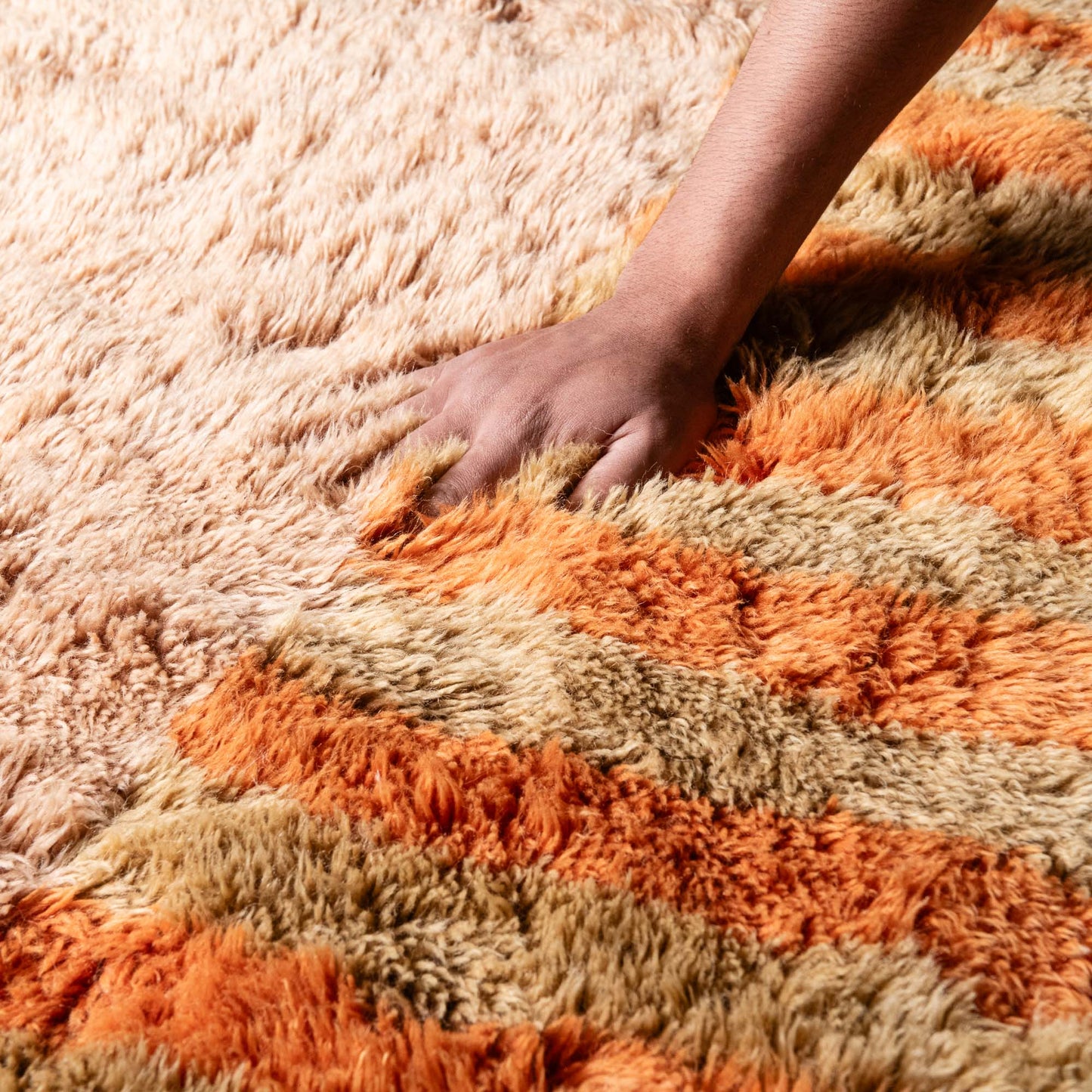 Defragmented Sunset | Luxury Shag Moroccan Rug