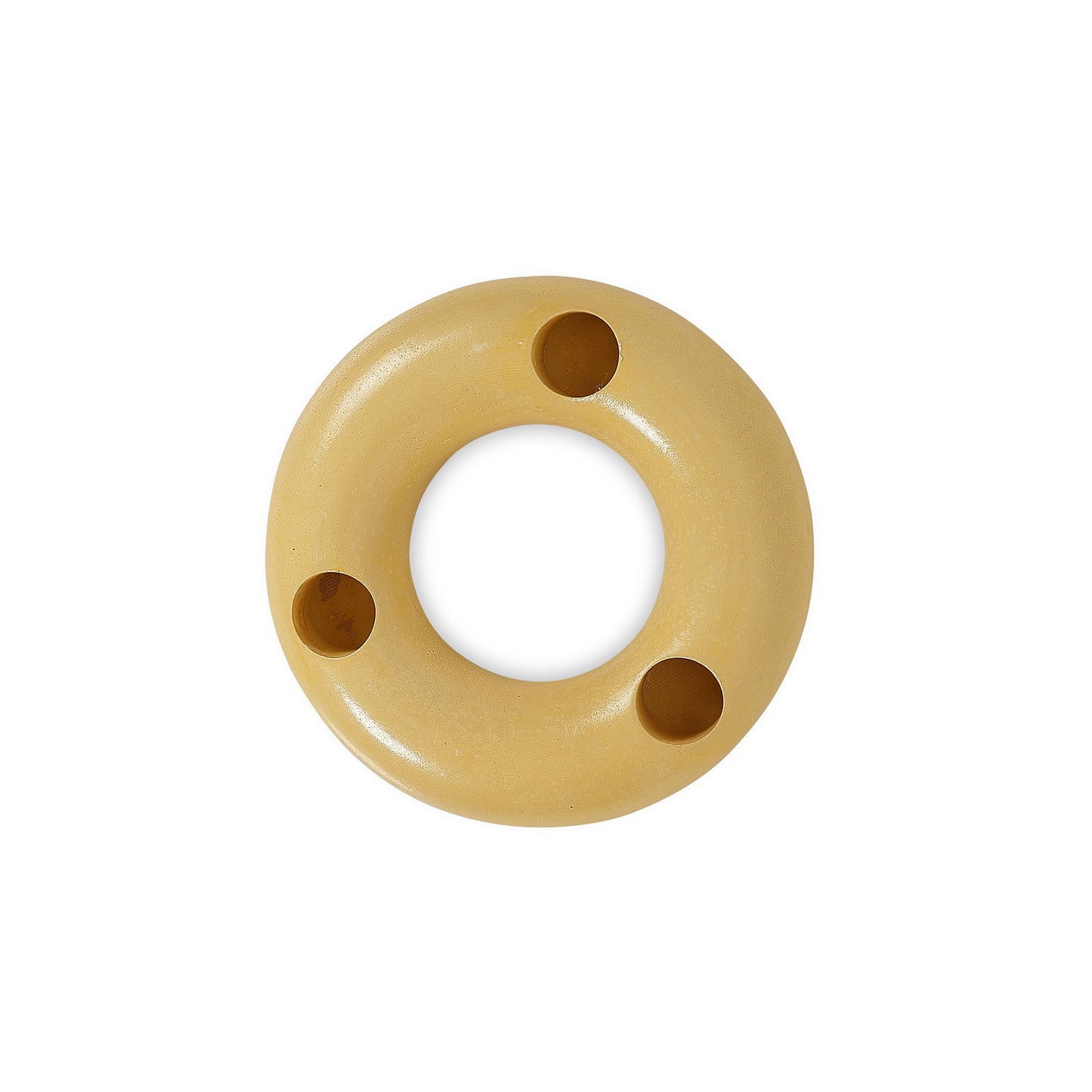 Nordic Donut Concrete Candle Holder | Set of 2 | Mustard Yellow