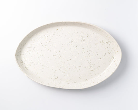 Porcelain Oval Platter Serving Haand Birch