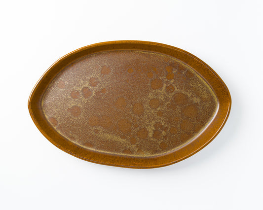 Porcelain Oval Platter Serving Haand Burl