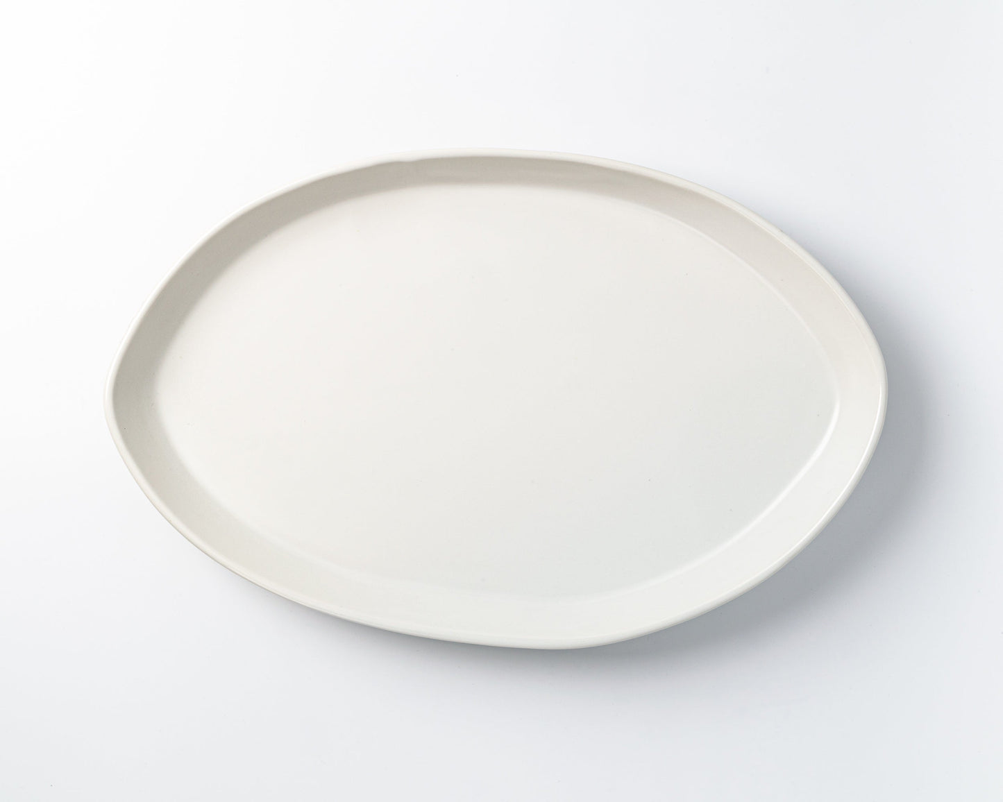 Porcelain Oval Platter Serving Haand Matte White
