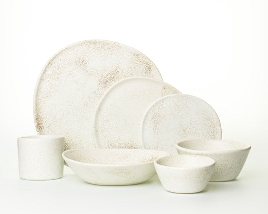 7 Piece Ripple Dinner Setting Set Haand Birch