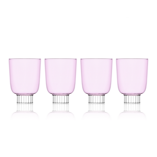 Curved Stemless Wine Glasses