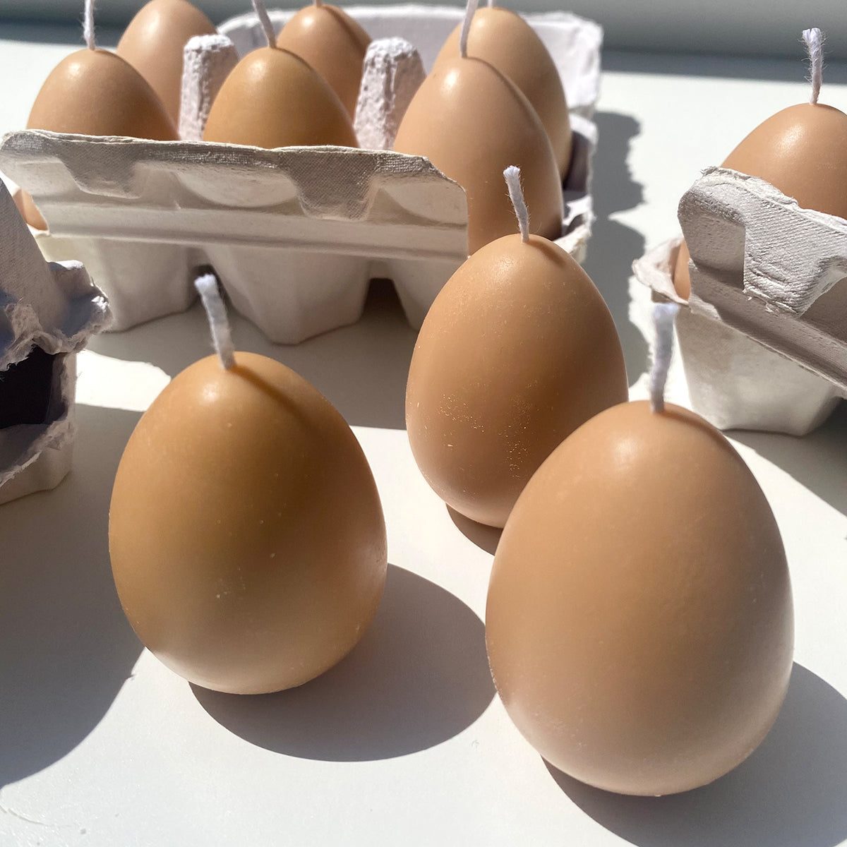 Egg Candle Set of 6 | Cinnamon & Vanilla Farmers Markets Scandles