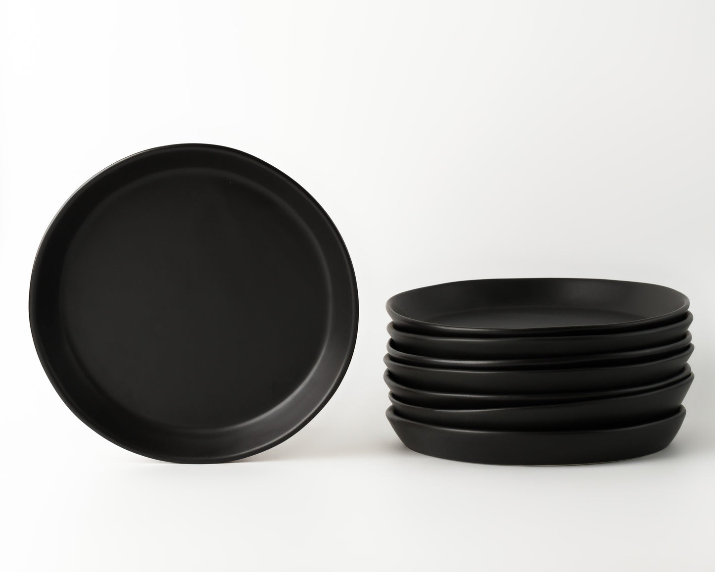 Skali Coupe Dinner Plate Plates Haand Matte Black Set of 4