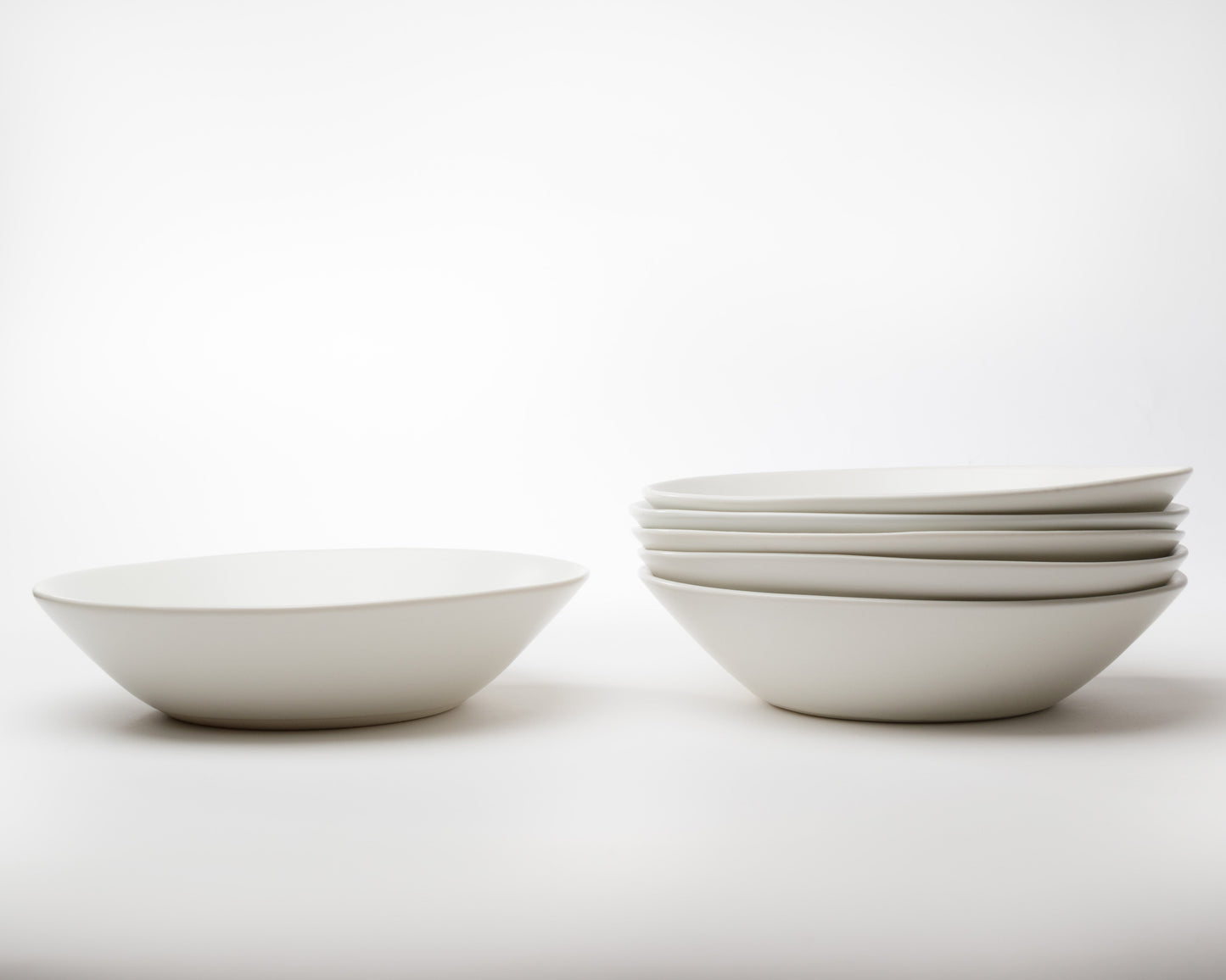 Skali Dinner Bowl Bowls Haand Matte White Set of 4