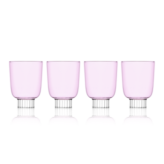 Curved Stemless Wine Glasses