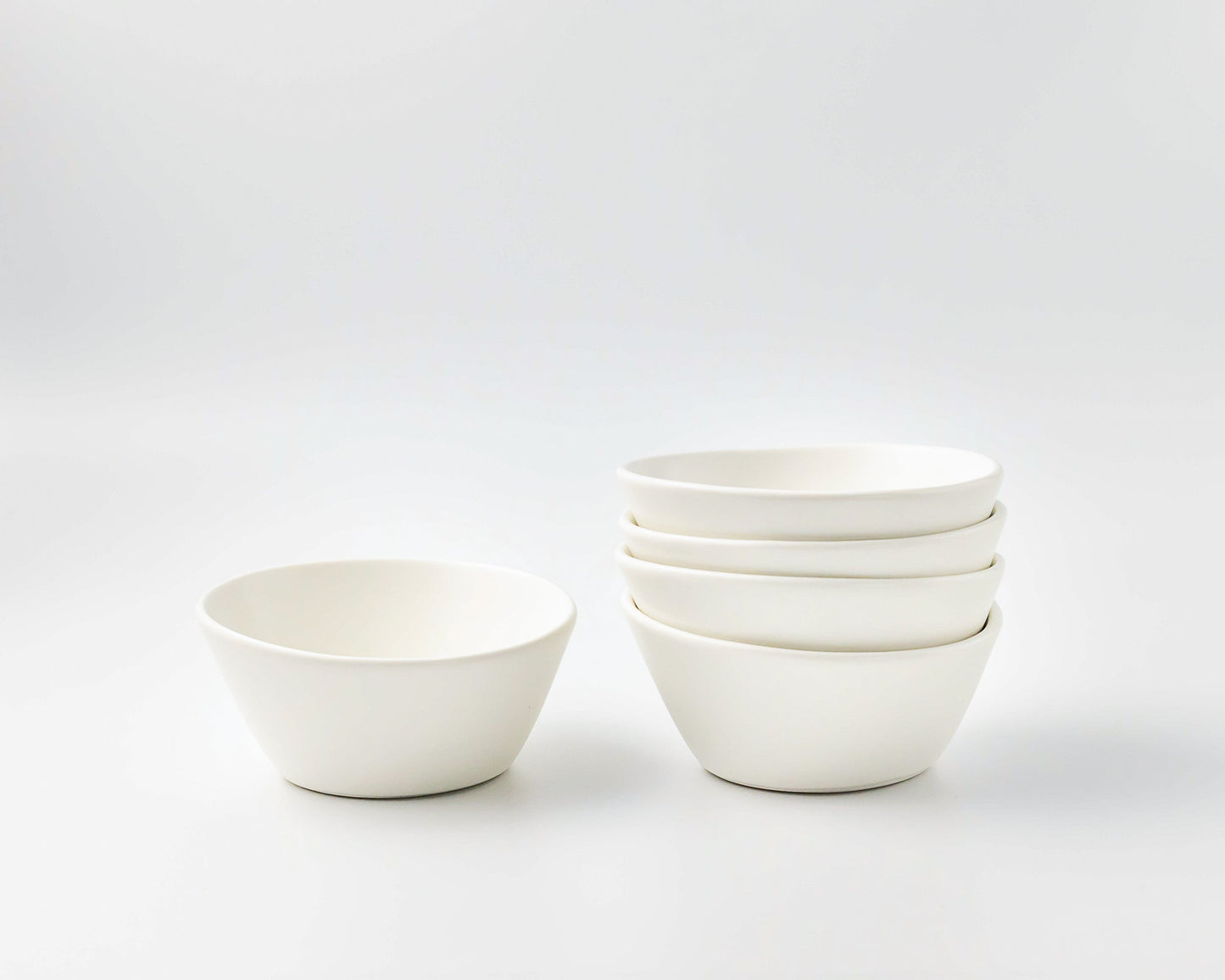 Breakfast Bowl Bowls Haand Matte White Set of 4