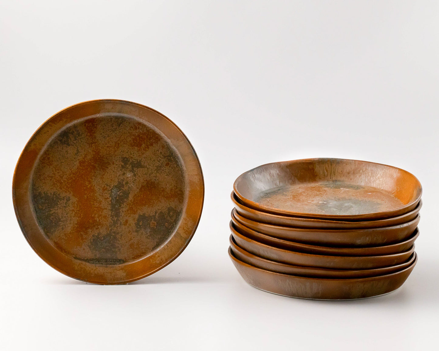 Skali Coupe Salad Plate Plates Haand Burl Set of 4